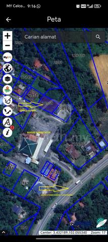 Tanah untuk dijual sebelah masjid karak setia 1