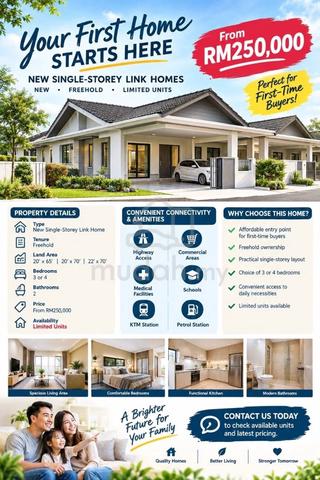 Seremban New Freehold Single Storey Link Home  1