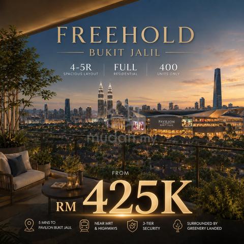 Hilltop FREEHOLD @ Bukit Jalil ! 4-5 R @ Full Residential - MRT Mall 1