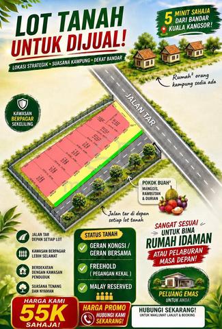 Tanah Lot Rumah Kuala Kangsar, Perak - Tepi Jalan Utama 1