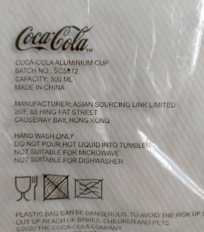 Coca-Cola 500ml Aluminium Cups - photo 2 of 2