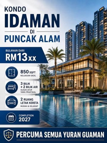 Condo Baru Di Puncak Alam Harga dari RM3xxk 1