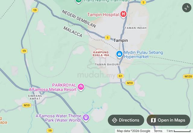 2 ekar tanah Kuala Ina, Pulau Sebang (Tampin) Melaka untuk dijual 1