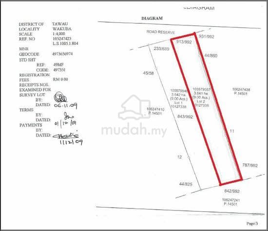 CL 9 Acre Oil Palm Flat Land I Wakuba Tawau For Sale 1