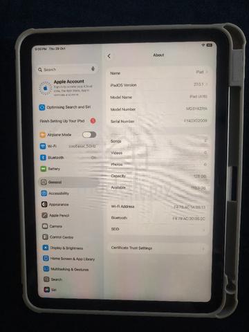 Ipad 11th 128gb wifi + Apple pensil ori - photo 2 of 4