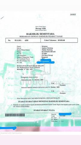TANAH UNTUK DIJUAL: Lot Banglo Tepi Bandar Baru Machang 1