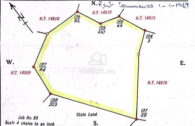 Tanah Native Title (N.T.) 4.90 Ekar Untuk Dijual – Kampung Linsuk, Ten 1