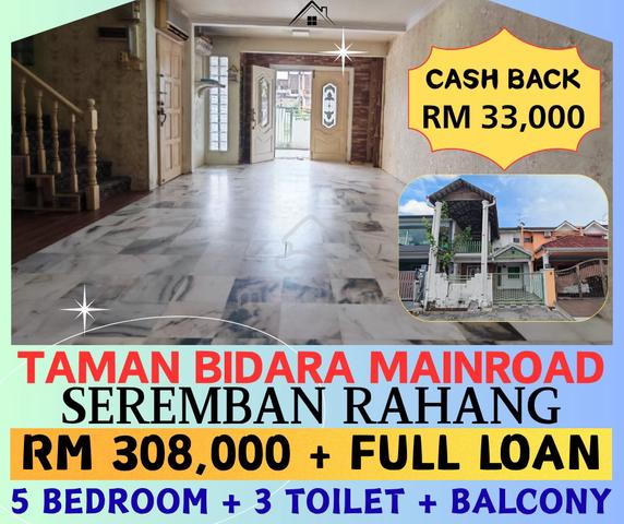 OFFER SEREMBAN TOWN RAHANG 💯😍TAMAN BIDARA MAIN Road DOUBLE STOREY 1