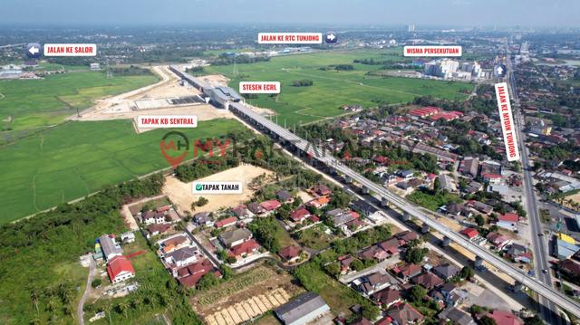 Tanah dalam bandar Kota Bharu di Stesen ECRL Tunjong dan Wakaf Che Yeh 1