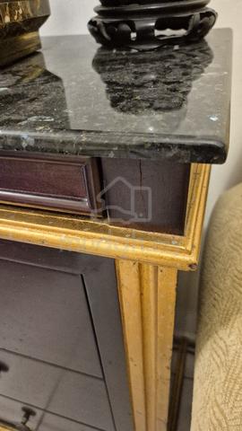 Vintage 3-Drawer Cabinet with Black Stone Top - photo 3 of 5