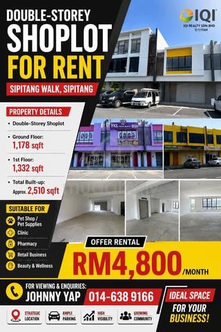 Sipitang 2 Storey Shoplot for Rent 1