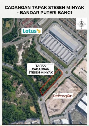 Prime 1.05 acre Petrol Station Land for rent Bandar Puteri Bangi 1