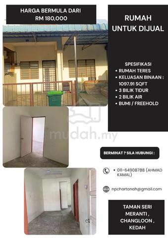 Rumah Untuk Dijual - TAMAN SRI MERANTI , KEDAH 1