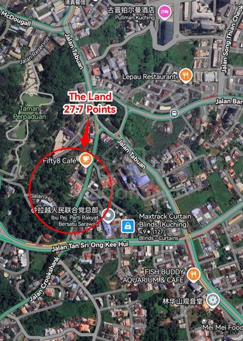 27.7 Points Land (844 Title) @ Jalan Tabuan, Lorong Park Lane, Kuching 1