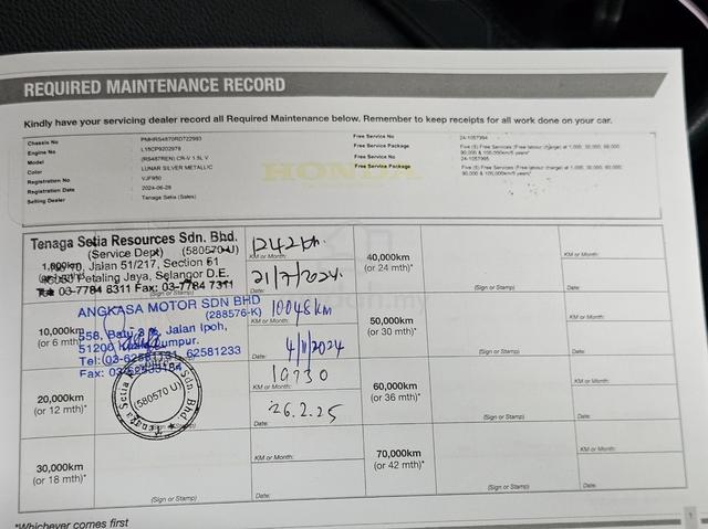 2024 Honda CR-V 1.5 V (A) AWD F.S.R 20K UDR WRRTY - 3