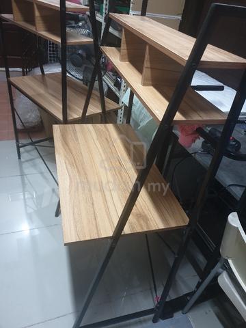 study table desk with bookshelf - photo 5 of 5