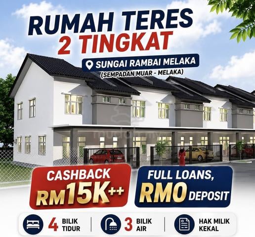 Rumah Teres 2 Tingkat @ Sungai Rambai, Melaka 1