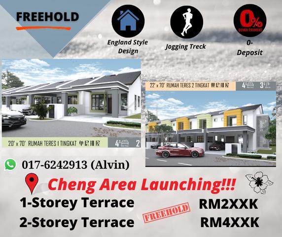[FULL LOAN] Single & Double Storey Terrace Cheng Setia Lotus Cornerlot 1