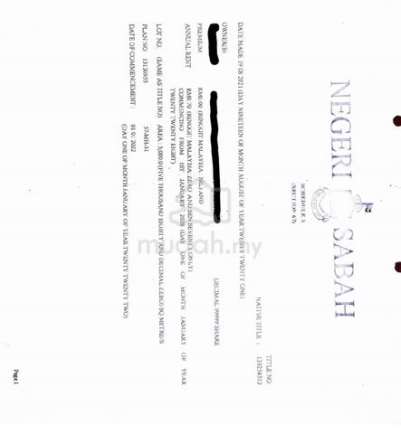 Tanah Untuk Dijual 1