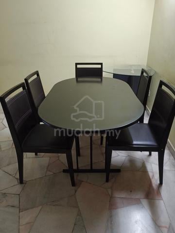 Dining Set: 5 Matching Chairs + Oval Dining Table - photo 5 of 6