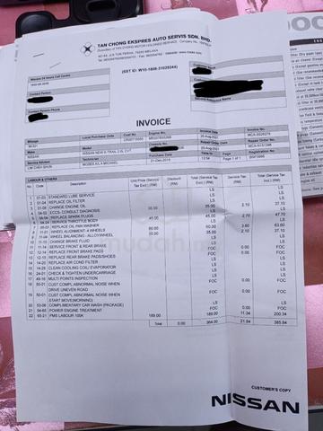 2015 Nissan X-TRAIL 2.0 (A) SERVICE BOOK RECORD - 2