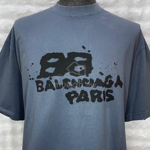 Balenciaga Dirty BB Paris Icon Blue Tee - photo 3 of 6