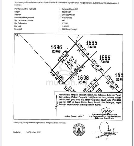 Tanah lot pembangun untuk di jual 318m³ 1