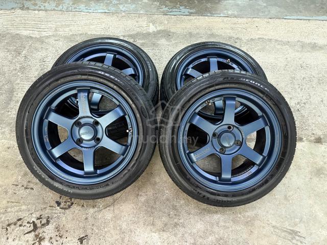 Rim te37 magblue flow forming 15 inch siap tayar - photo 2 of 6