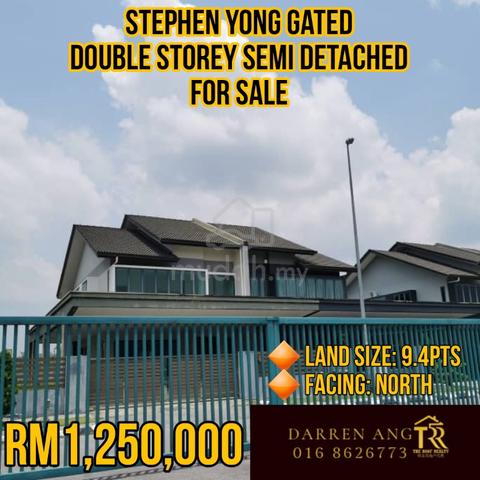 Stephen Yong Gated Double Storey Semi Detached for Sale - 9.4pts Land