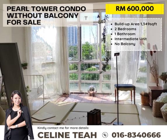 Pearl Tower Condominium | No Balcony | For Sale