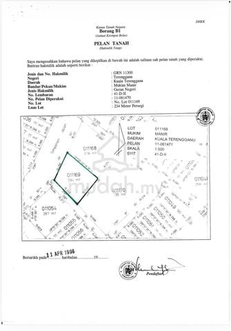 Tanah Banglo Freehold 234m² di Kuala Terengganu 1