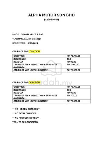 2024 Toyota VELOZ 1.5 (A) WARRANTY HARGA LELONG - 4