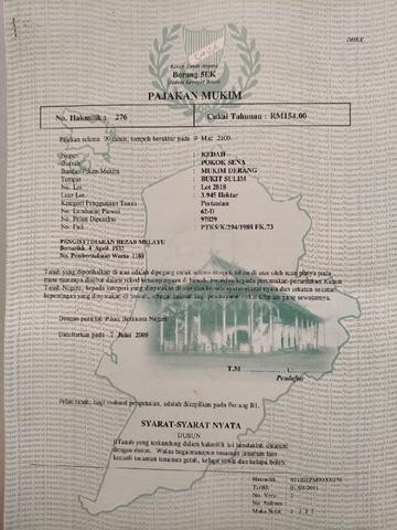 Tanah 13.6 Ekar Pokok Sena - Ada Aliran Air 1
