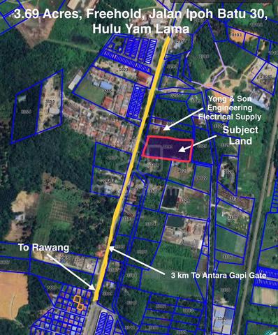 3.69 Acres Freehold Jalan Ipoh Batu 30 , Ulu Yam Lama 1
