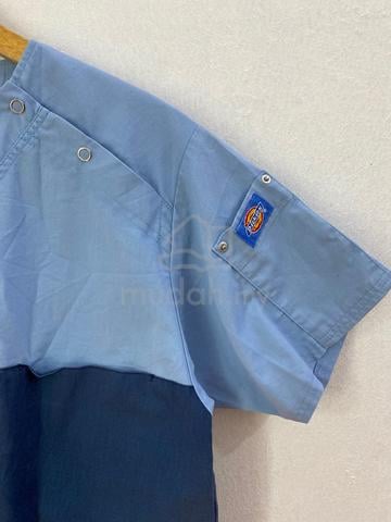 Vintage Dickies Two Tone Blue Workwear Scrub Top - photo 2 of 6