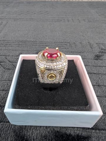 Cincin Permata Delima Siam Ring Micro Setting - photo 2 of 5