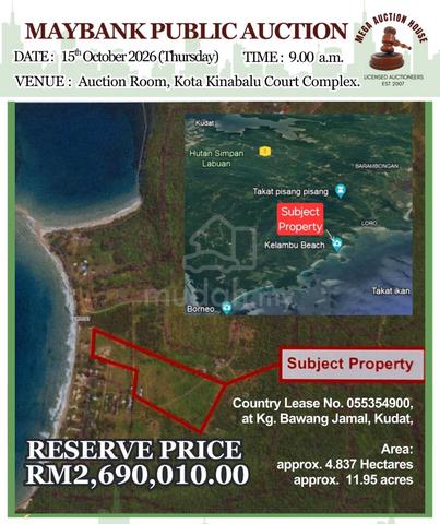 CL Country Lease Title land at Kg. Bawang Jamal Kudat [Auction Sale] 1