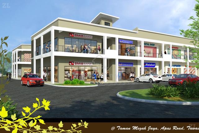 Taman Megah Jaya Tawau Inter Corner 2 Storey Shop For Sale 1