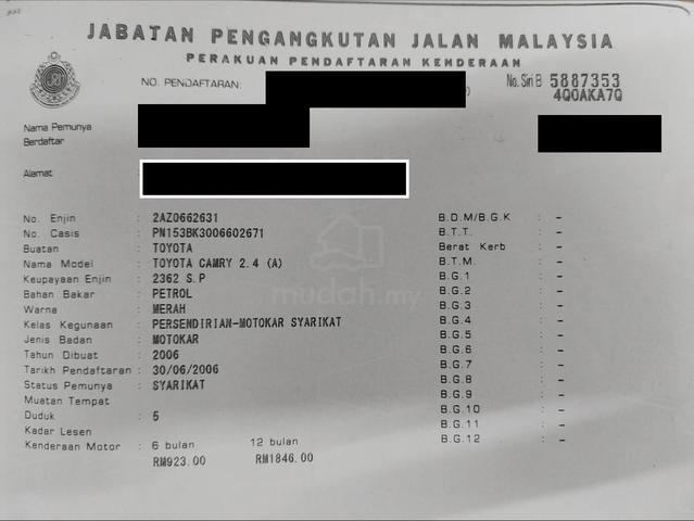 2006 Toyota Camry 2.4 ,One Owner 100% Not Accident - 2