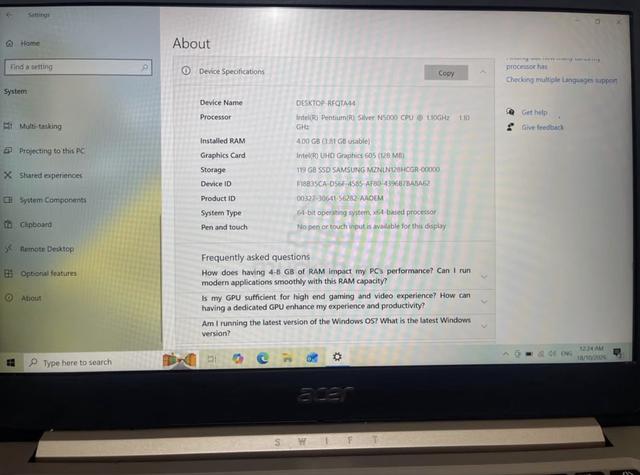 AcerSwift 1 14"Laptop(FHD IPS,SSD,Fingerprint) - photo 6 of 6