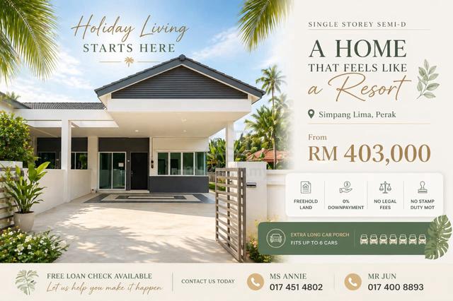 Full Loan_Semi D 1 Storey_Last 2 Unit_Year End Get The Key_Freehold 1