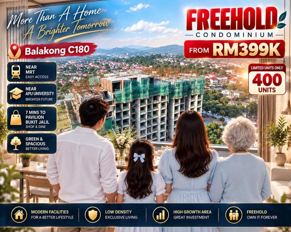 Fully Urnished, Near Pavilion2 Bukit Jalil, Low Density, Freehold 1