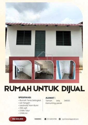 Rumah Teres Untuk Dijual | TAMAN LELE 1 1