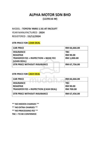 2024 Toyota YARIS 1.5 G MILE 26K KM HARGA PATUT2 - 3
