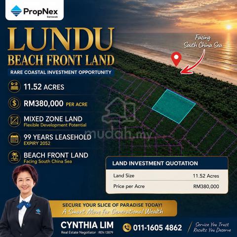 Lundu Beach Front Land For Sale 1