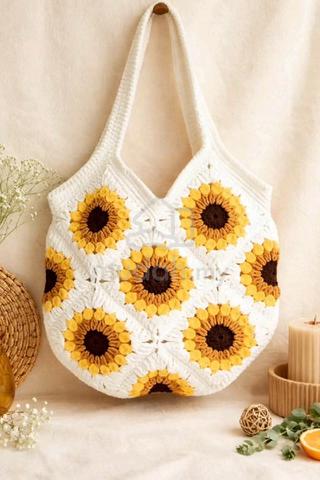 daisy flower  handmade bag  - photo 3 of 6