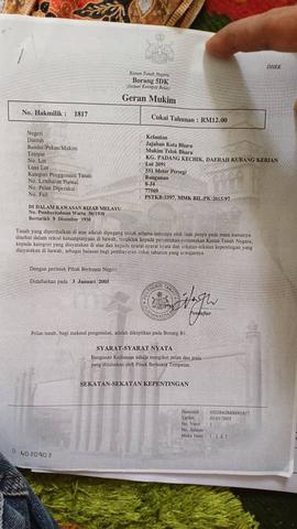 Lot kediaman untuk di jual 1