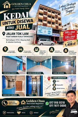 Kedai Untuk Disewa Jalan Tok Lam Pusat Bandar Kuala Terengganu 1