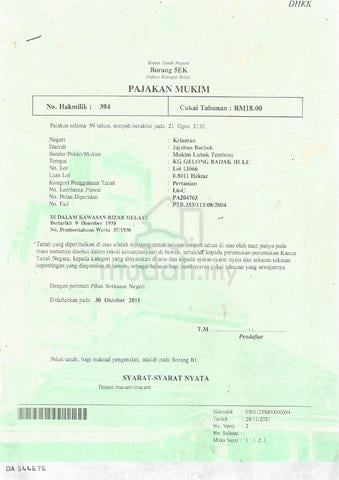 Tanah 2 Ekar di Beris Lalang, Bachok 1