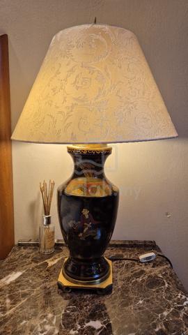 Solid Wood Marble Side Table + Imported Thai Lamps - photo 3 of 6